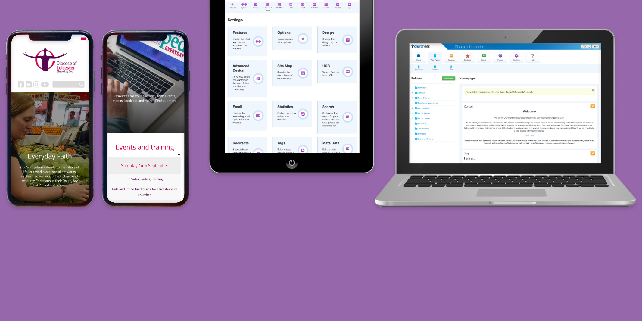 A platform for Diocese Websites